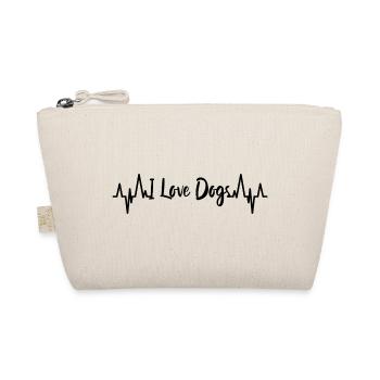 I Love Dogs Heartbeat - Organic Pouch - nature - Front