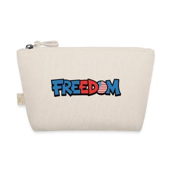 Freedom Typography Statement Design - Organic Pouch - nature - Front