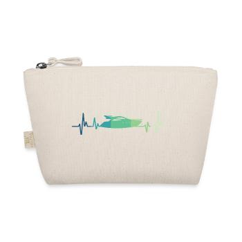 Motorboat Heartbeat Yacht Captain - Organic Pouch - nature - Front