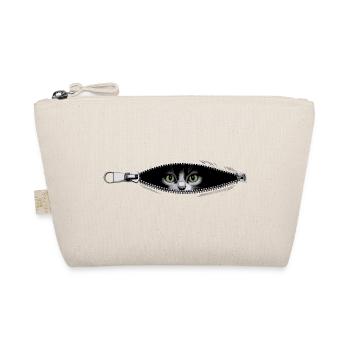 Cat Zipper Cat Mom Cat Cute Cats - Organic Pouch - nature - Front