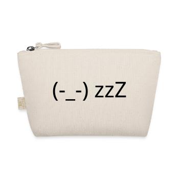 Schlafendes Emote (-_-) zzZ müde Kaomoji - Bio-Täschchen - Natur - Vorne