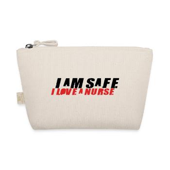 I am safe – I love a nurse. - Bio-Täschchen - Natur - Vorne