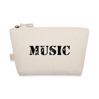 music as a stamp print design - Organic Pouch - nature - Front