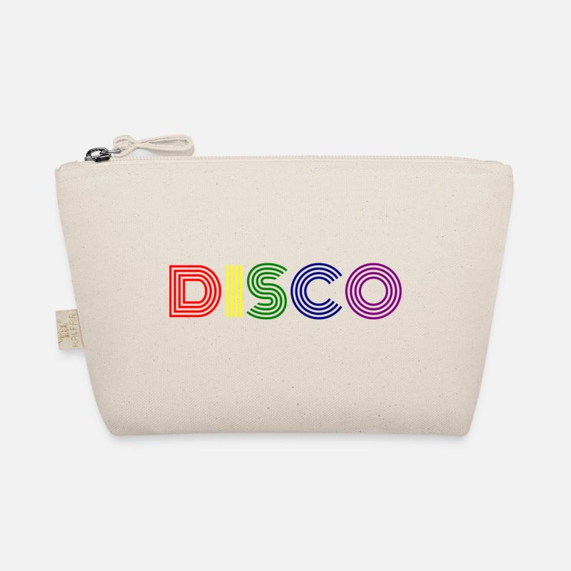 Disco Neon Stripes Retro Organic Pouch