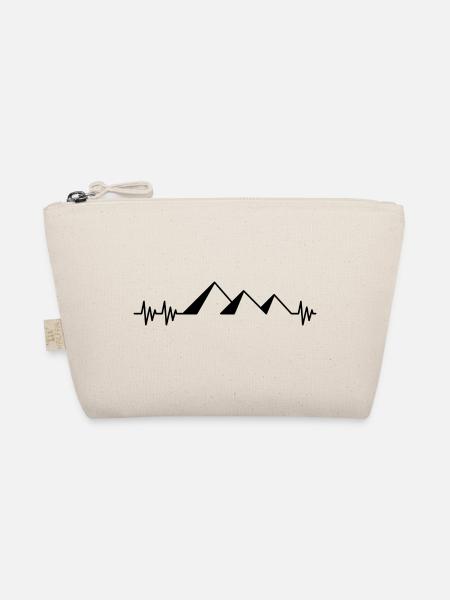 Heartbeat Pyramiden Ägypten Herz Egypt Geschenk - Bio-Täschchen - Natur