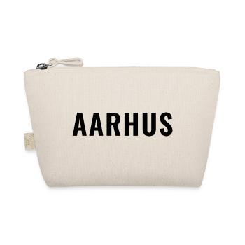 Aarhus Denmark Minimal Typography - Organic Pouch - nature - Front