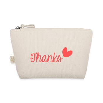 THANK YOU. THANKS. THANK YOU. ANNIVERSARY. BIRTH. - Organic Pouch - nature - Front