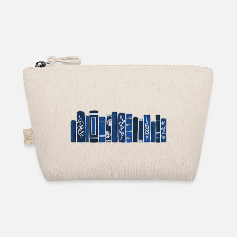 Antike blaue Bücher Bio-Täschchen