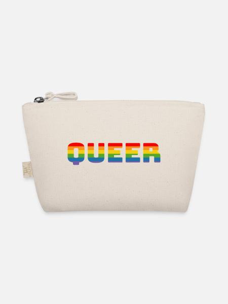 Rainbow queer LGBT CSD Shirt lgbtqi queer - Organic Pouch - nature - Front