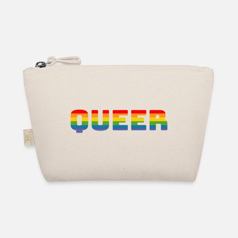 Regenbogen queer LGBT CSD Shirt lgbtqi queer Bio-Täschchen