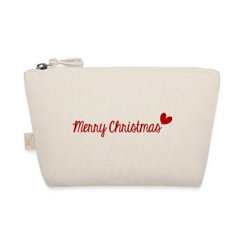 CHRISTMAS. MERRY CHRISTMAS. MERRY CHRISTMAS. NEW YEAR’S DAY - Organic Pouch - nature - Front