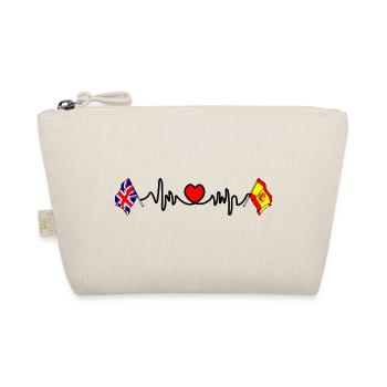 Cardio coeur avec drapeau de l’Angleterre et drapeau de l’Espagne - Trousse biologique - nature - Devant