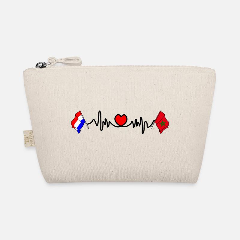 Cardio coeur avec drapeau Pays-Bas, drapeau Maroc Trousse biologique