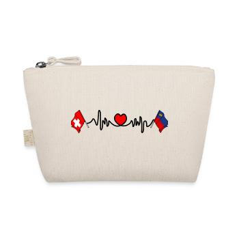Cardio coeur avec drapeau Suisse, Liechtenstein - Trousse biologique - nature - Devant