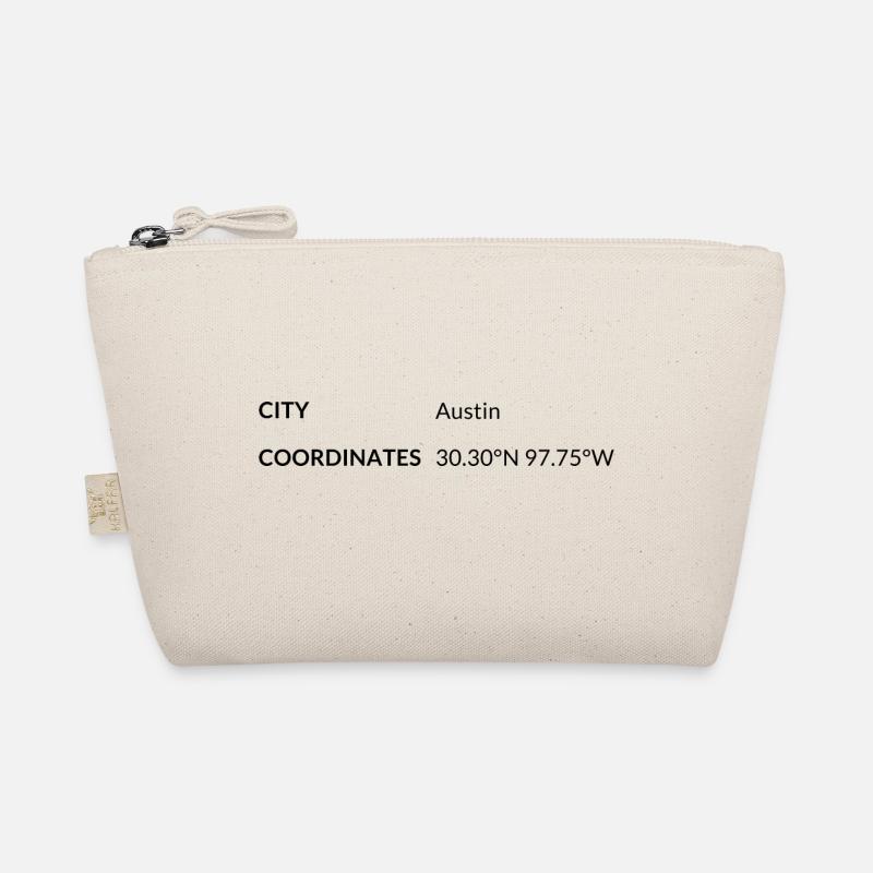 Austin, Texas, USA coordinates Organic Pouch