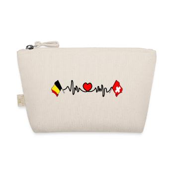 Cardio heart Drapeau Belgique, drapeau Suisse - Trousse biologique - nature - Devant