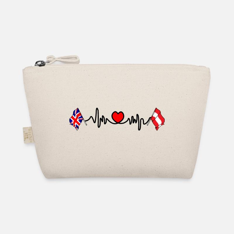 Cardio heart Drapeau Angleterre, drapeau Autriche Trousse biologique