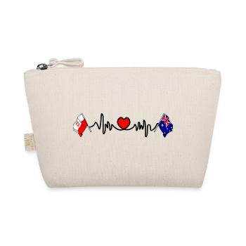 Cardio heart Drapeau Pologne, drapeau Australie - Trousse biologique - nature - Devant