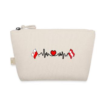 Cardio heart Drapeau Pologne, drapeau Autriche - Trousse biologique - nature - Devant