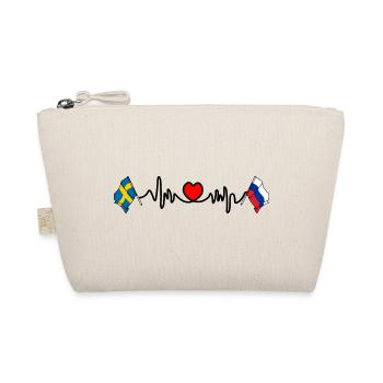 Cardio heart Drapeau Suède, drapeau Russie - Trousse biologique - nature - Devant