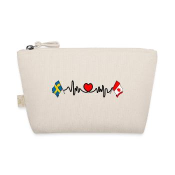 Cardio heart Drapeau Suède, drapeau Canada - Trousse biologique - nature - Devant