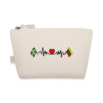 Cardio heart Drapeau Suède, drapeau Lituanie - Trousse biologique - nature - Devant