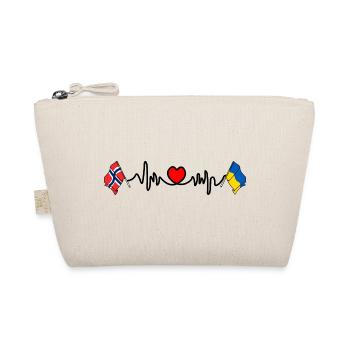 Cardio heart Drapeau Norvège, drapeau Ukraine - Trousse biologique - nature - Devant