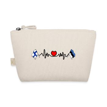 Cardio heart Drapeau Finlande, drapeau Estonie - Trousse biologique - nature - Devant