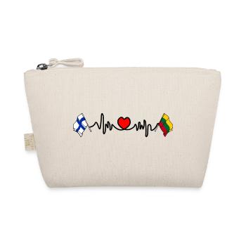 Cardio heart Drapeau Finlande, drapeau Lituanie - Trousse biologique - nature - Devant
