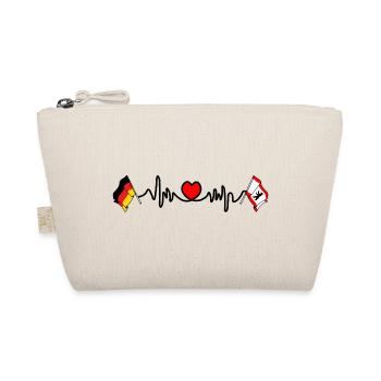 Cardio heart Flag Germany, Berlin - Organic Pouch - nature - Front