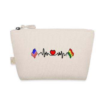 Cardio heart avec drapeau des États-Unis et drapeau de la Bolivie - Trousse biologique - nature - Devant
