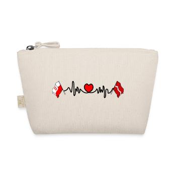 Cardio Heart avec drapeau Pologne, Lettonie - Trousse biologique - nature - Devant