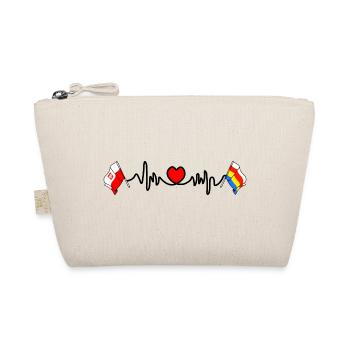 Cardio heart Flag Poland, Podlaskie - Organic Pouch - nature - Front