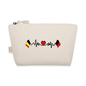 Cardio heart avec Flag Belgium et drapeau Namur - Trousse biologique - nature - Devant
