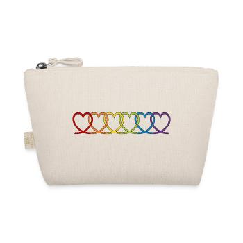 LGBT CSD Cœur LGBTQ+ Cœurs arc-en-ciel Mois de la fierté - Trousse biologique - nature - Devant
