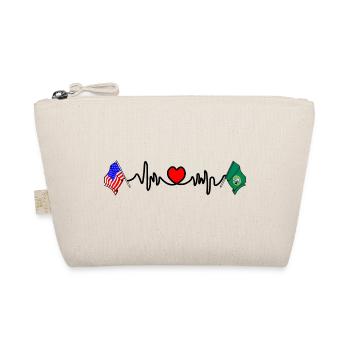 Cardio heart avec drapeau des États-Unis et drapeau de Washington - Trousse biologique - nature - Devant