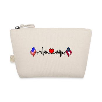 Cardio heart avec drapeau des États-Unis et drapeau de la Géorgie - Trousse biologique - nature - Devant