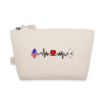Cardio heart avec drapeau des États-Unis et drapeau de l’Illinois - Trousse biologique - nature - Devant