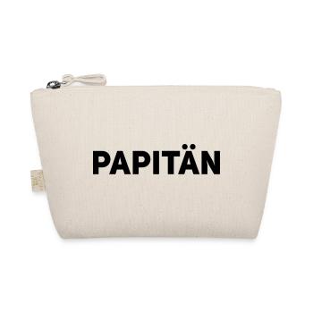 Papitän Lustiges Wortspiel Kapitän Papa Anker - Bio-Täschchen - Natur - Vorne