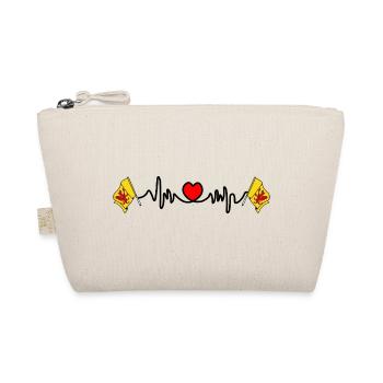 Somerset flag + heartbeat & heart - Organic Pouch - nature - Front