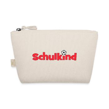 Schulkind Fußball Rot Einschulung 2026 - Bio-Täschchen - Natur - Vorne