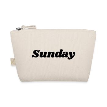 Sunday – Black lettering - Organic Pouch - nature - Front