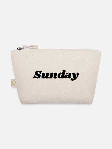 Sunday – Schwarzer Schriftzug - Bio-Täschchen - Natur