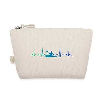 Geschenkidee für einen Kanuten mit Wildwasserkajak - Bio-Täschchen - Natur - Vorne