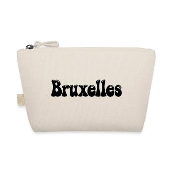 Brüssel, Brüssel Retro, Belgien Schwarz - Bio-Täschchen - Natur - Vorne