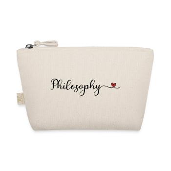 Niedliche Philosophie Typografie mit Herz - Bio-Täschchen - Natur - Vorne