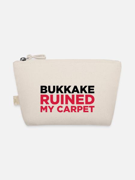 Bukkake has ruined my carpet! - Organic Pouch - nature - Front