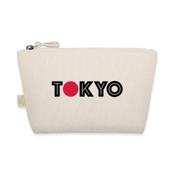 Tokyo Shirt mit rotem Punkt - Bio-Täschchen - Natur - Vorne