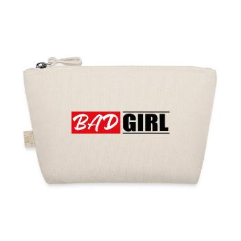 bad girl frau power beliebt sticker aufkleber - Bio-Täschchen - Natur - Vorne