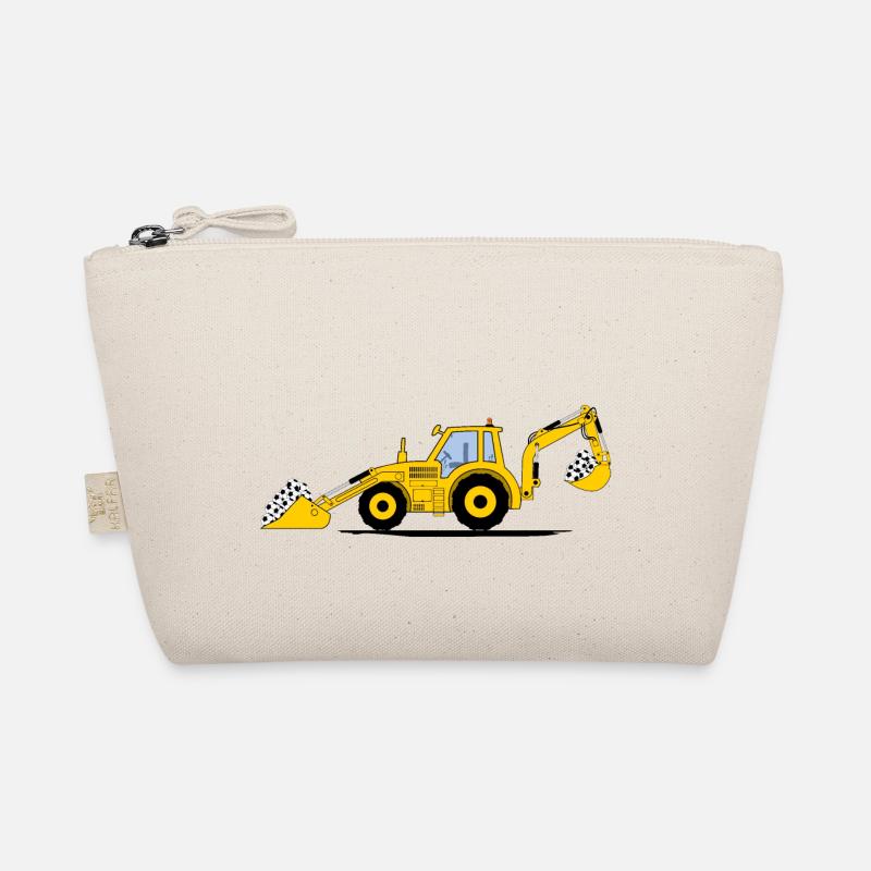 Traktor Bagger Baggerschlepper Fußball Bio-Täschchen